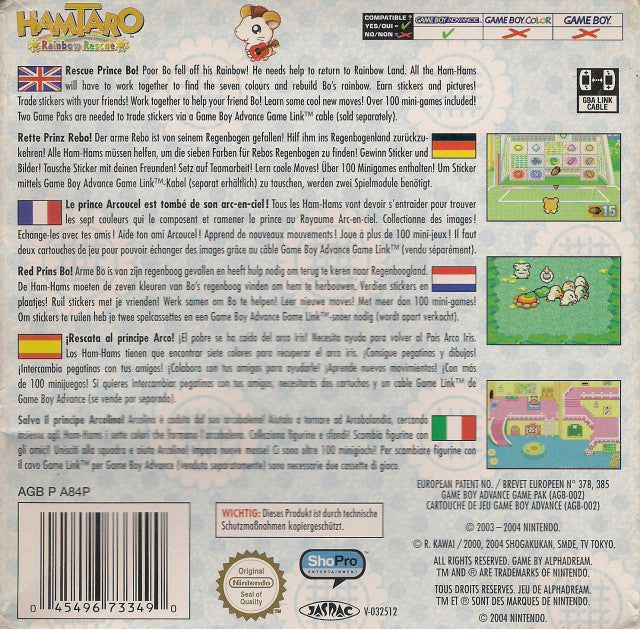 Hamtaro: Rainbow Rescue - (GBA) Game Boy Advance (European Import) [Pre-Owned] Video Games Nintendo   