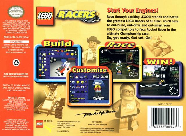 LEGO Racers - (N64) Nintendo 64 [Pre-Owned] | J&L Game