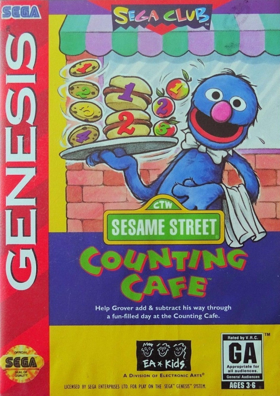 Sesame Street Counting Cafe - (SG) SEGA Genesis [Pre-Owned] Video Games Electronic Arts   