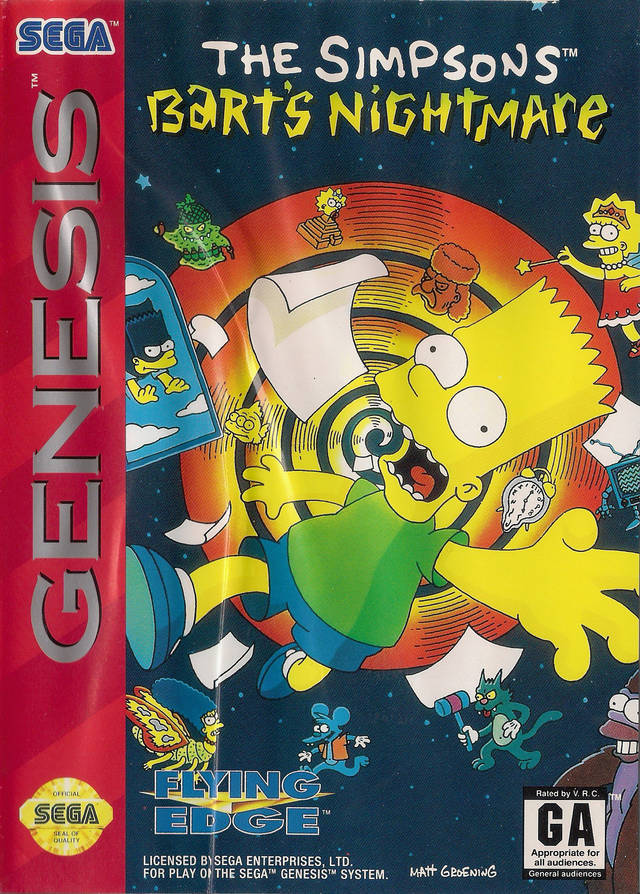 The Simpsons: Bart's Nightmare - SEGA Genesis [Pre-Owned] Video Games Flying Edge   