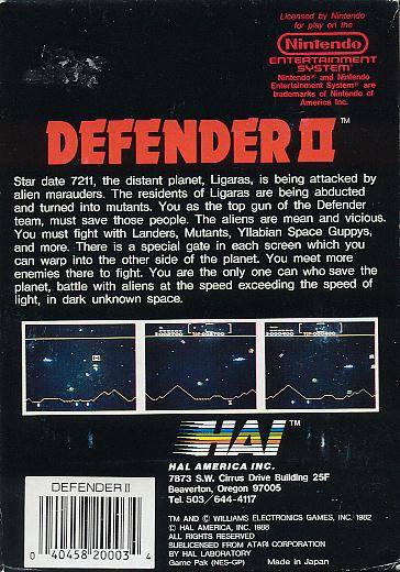 Defender ii deals nes