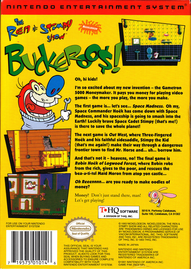 The Ren and Stimpy Show Buckeroos discount for Super Nintendo (manual only)