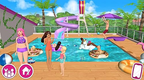 Barbie swimming pool games fashion