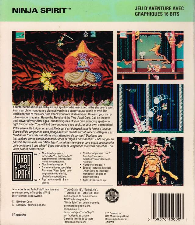 Ninja spirit store turbografx