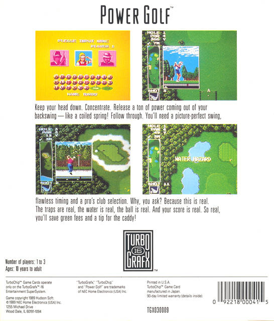 Power golf online turbografx