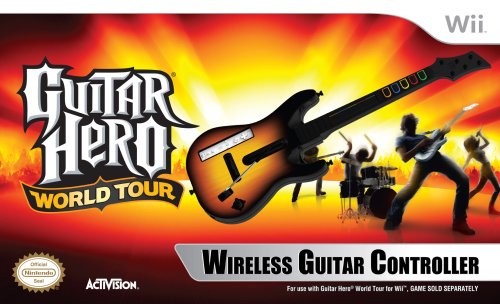 Nintendo Wii Guitar Hero RedOctane Wireless Sunburst Guitar With World Tour hot Game