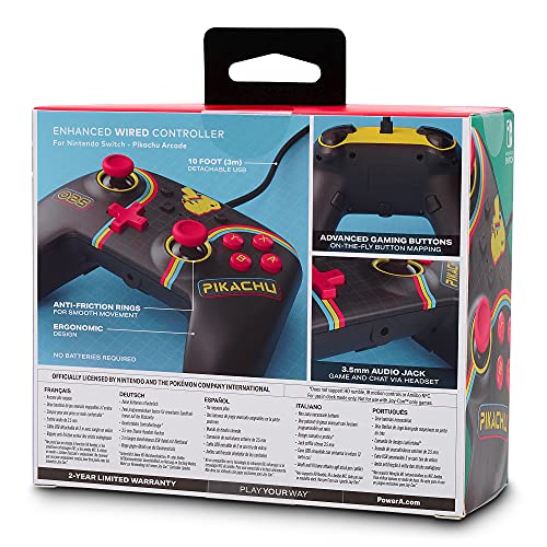 PowerA Enhanced Wired Controller (Pikachu Arcade) - (NSW) Nintendo Switch Accessories PowerA   