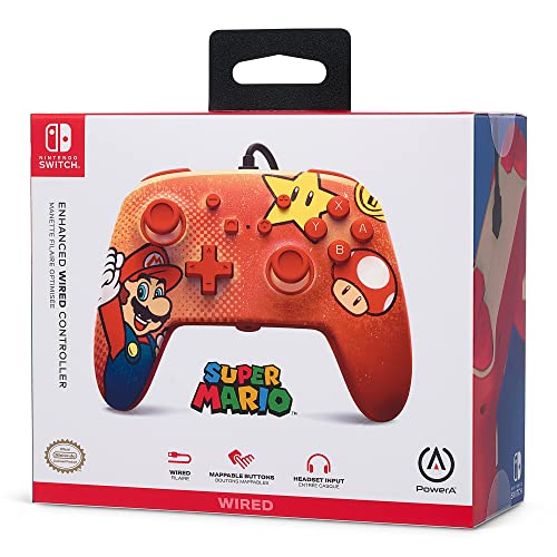 PowerA Enhanced Wired Controller (Mario Vintage) - (NSW) Nintendo Switch Accessories PowerA   