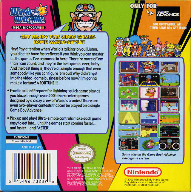 WarioWare Mega Microgames sale for Nintendo Gameboy Advance