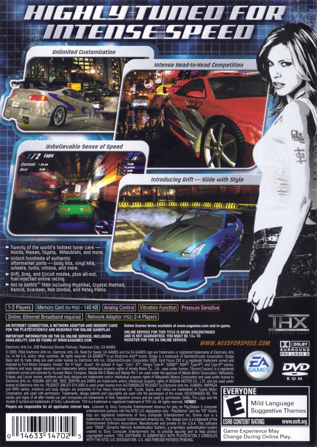 Need for Speed: Underground (Greatest Hits) - (PS2) PlayStation 2  [Pre-Owned]