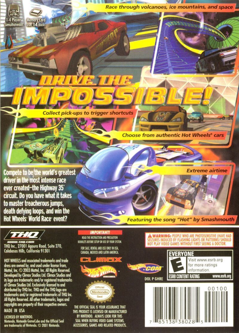 Hot wheels world race gamecube on sale