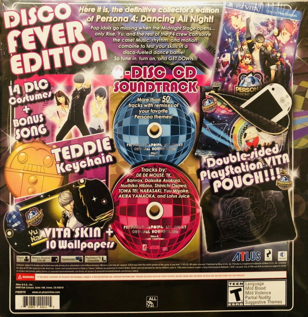 Persona 4 Dancing All top Night Disco Fever Edition For Sony PS Vita