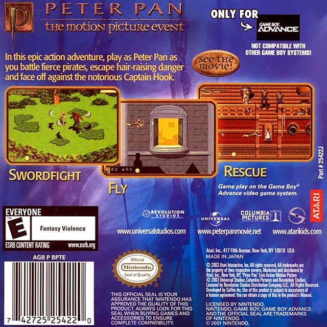 Peter Pan: The Motion Picture Event - (GBA) Game Boy Advance [Pre-Owned] Video Games Atari SA   