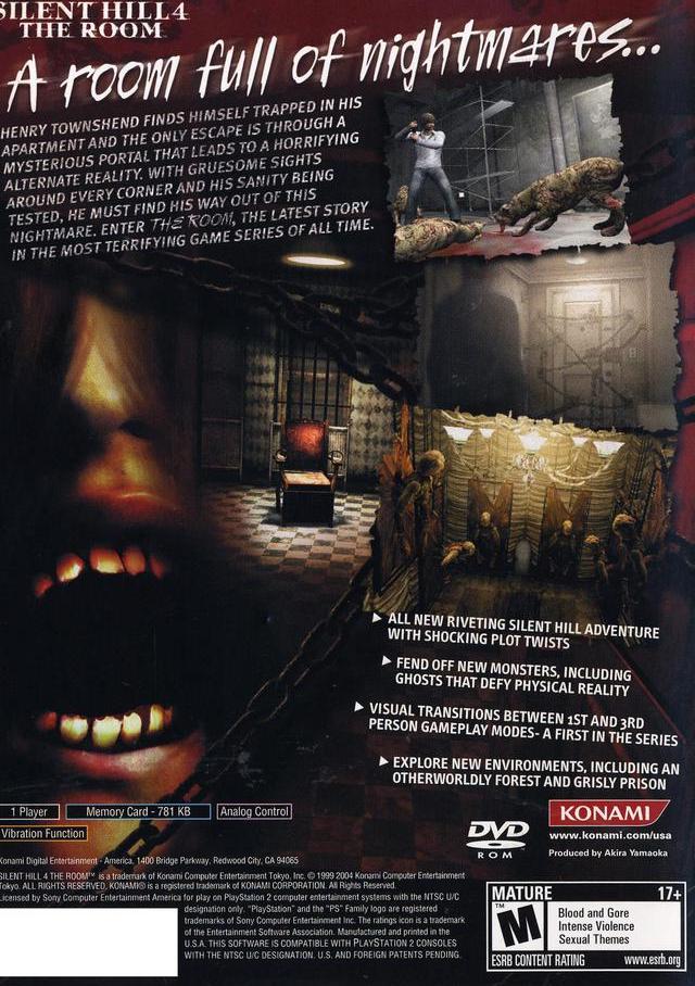 Silent Hill 4 The online Room CIB Playstation 2 Tested and Cleaned