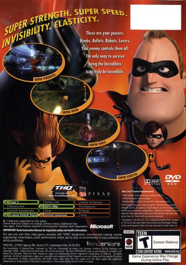 High quality The Incredibles - xbox video game