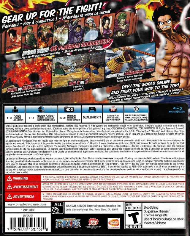 One Piece: Burning Blood - (PS4) PlayStation 4 [Pre-Owned]