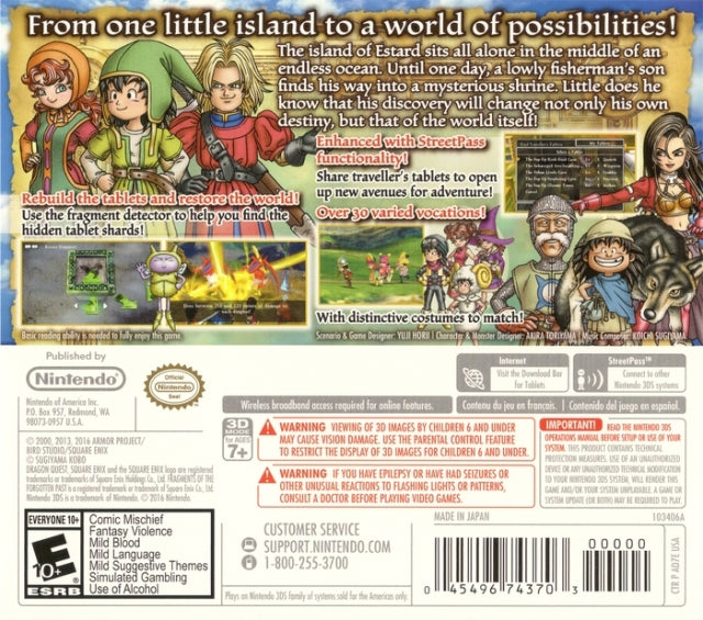 Dragon quest vii fragments of online the forgotten past 3ds