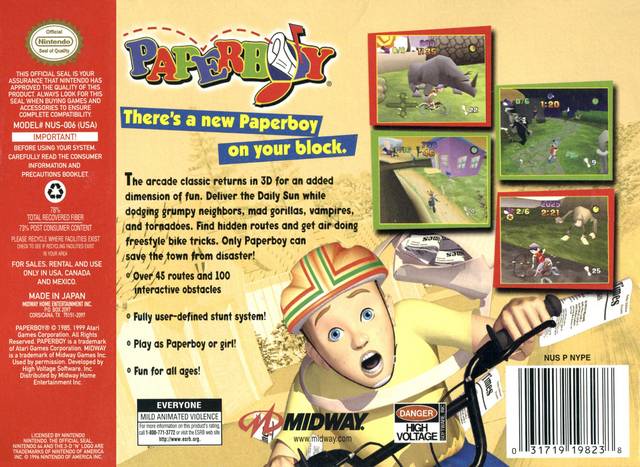 Paperboy - (N64) Nintendo 64 | J&L Game