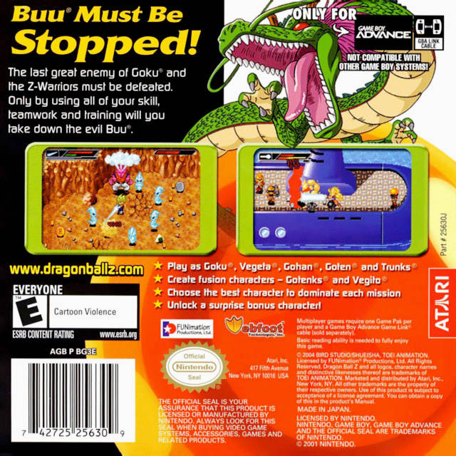 Dragon Ball Z: Buu's Fury - (GBA) Game Boy Advance [Pre-Owned] Video Games Atari SA   