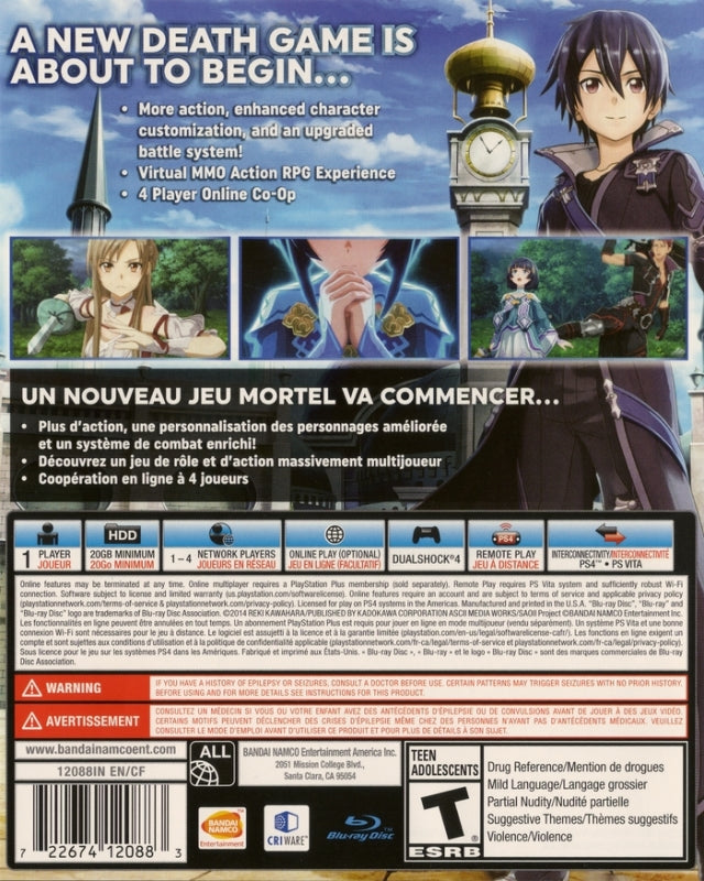 Sword Art Online: Hollow Realization - (PS4) PlayStation 4 [Pre-Owned] Video Games Bandai Namco Games