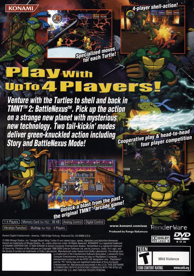 Teenage Mutant Ninja Turtles 2: Battle Nexus - (PS2) PlayStation 2  [Pre-Owned]