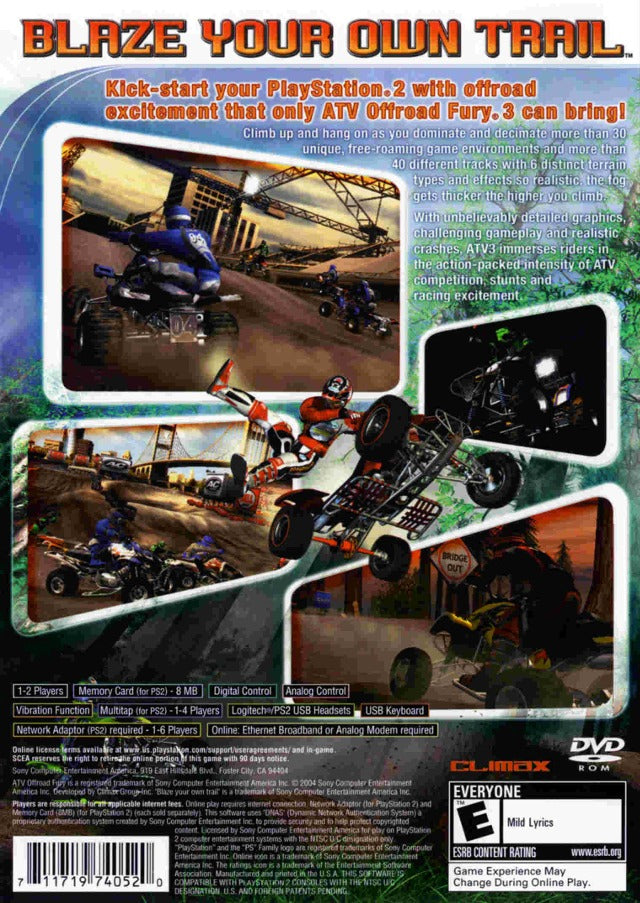 ATV Offroad Fury 3 (Greatest Hits) - (PS2) PlayStation 2 [Pre-Owned] Video Games SCEA