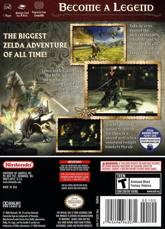 Zelda Twilight Princess selling for Nintendo GameCube