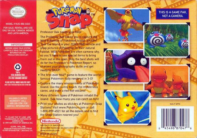 On sale Pokemon Snap for Nintendo 64