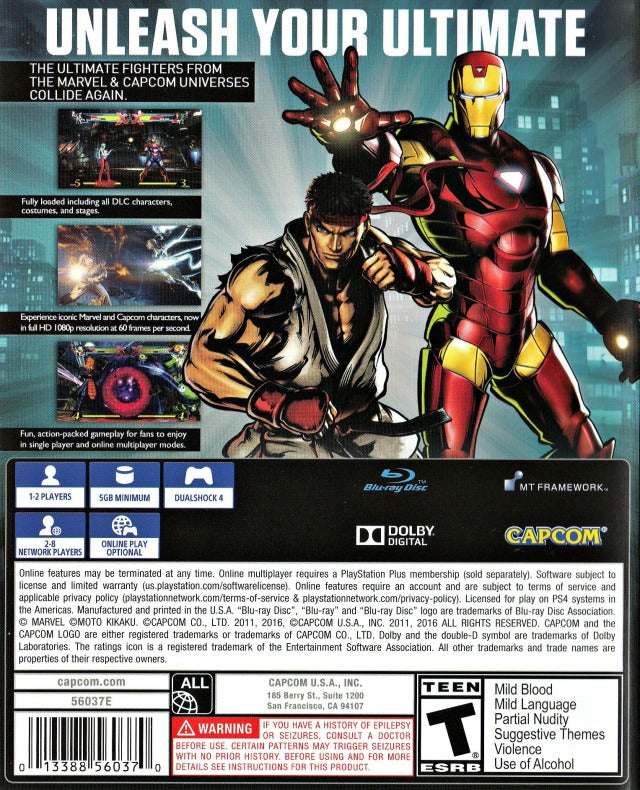 Ultimate Marvel vs Capcom 3 For Playstation 4 offers