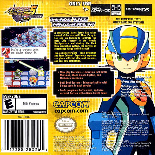 Mega Man Battle Network 5: Team Protoman (Nintendo Game Boy Advance, 2005) store CIB