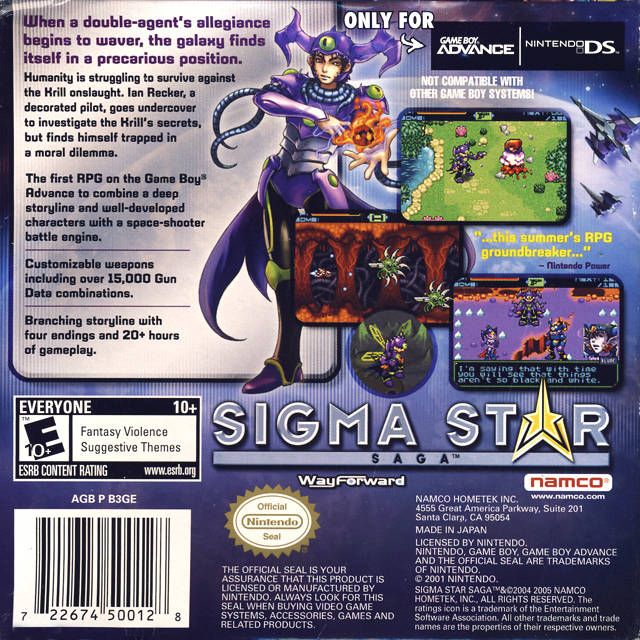 Sigma Star Saga for Nintendo Gameboy orders Advance