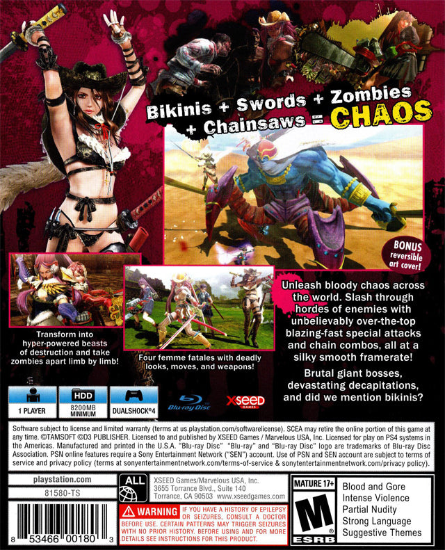 Onechanbara Z2: Chaos - (PS4) PlayStation 4 [Pre-Owned] Video Games XSEED Games