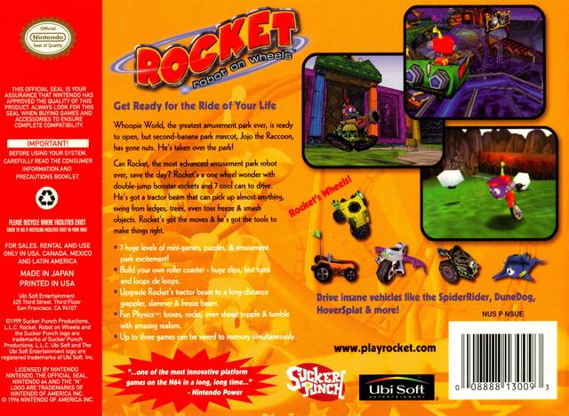 Rocket: Robot on Wheels - (N64) Nintendo 64 [Pre-Owned]