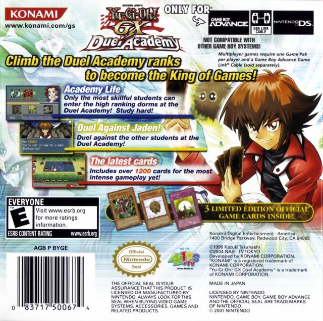 Yu-Gi-Oh GX Duel Academy deals for Nintendo Gameboy Advance