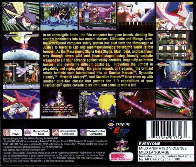 Silhouette Mirage For Playstation 1 hotsell