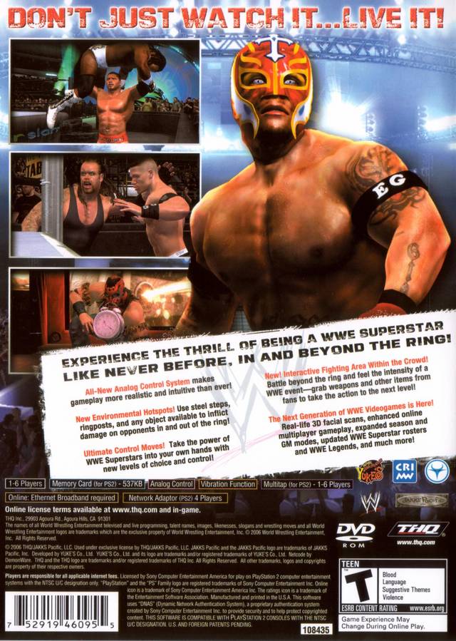 WWE SmackDown vs. Raw 2007 With Bonus Disc - (PS2) PlayStation 2 [Pre-Owned] Video Games THQ   