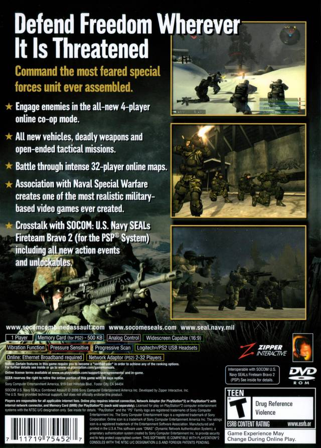 SOCOM: U.S. Navy SEALs: Combined Assault - (PS2) PlayStation 2 