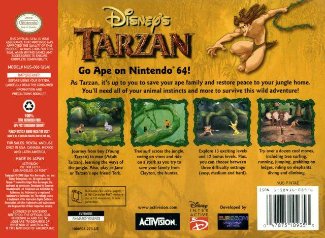 Disney's Disney's top Tarzan N64