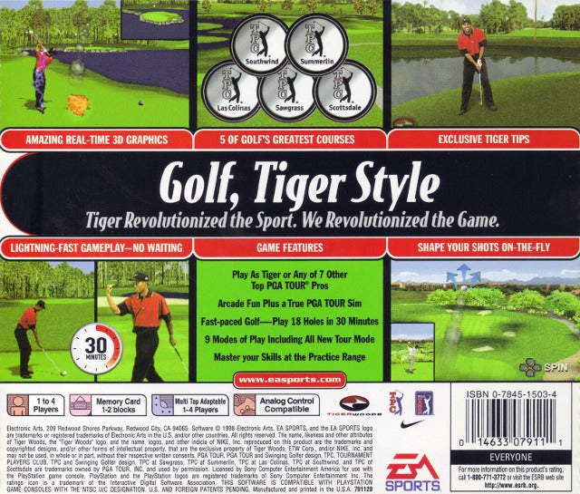 Tiger Woods 99 PGA Tour Golf - (PS1) PlayStation 1 [Pre-Owned] Video Games Electronic Arts   