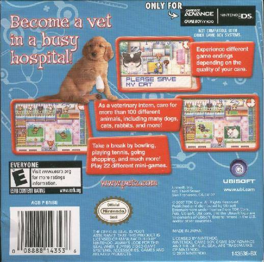 Petz Vet - (GBA) Game Boy Advance Video Games Ubisoft   