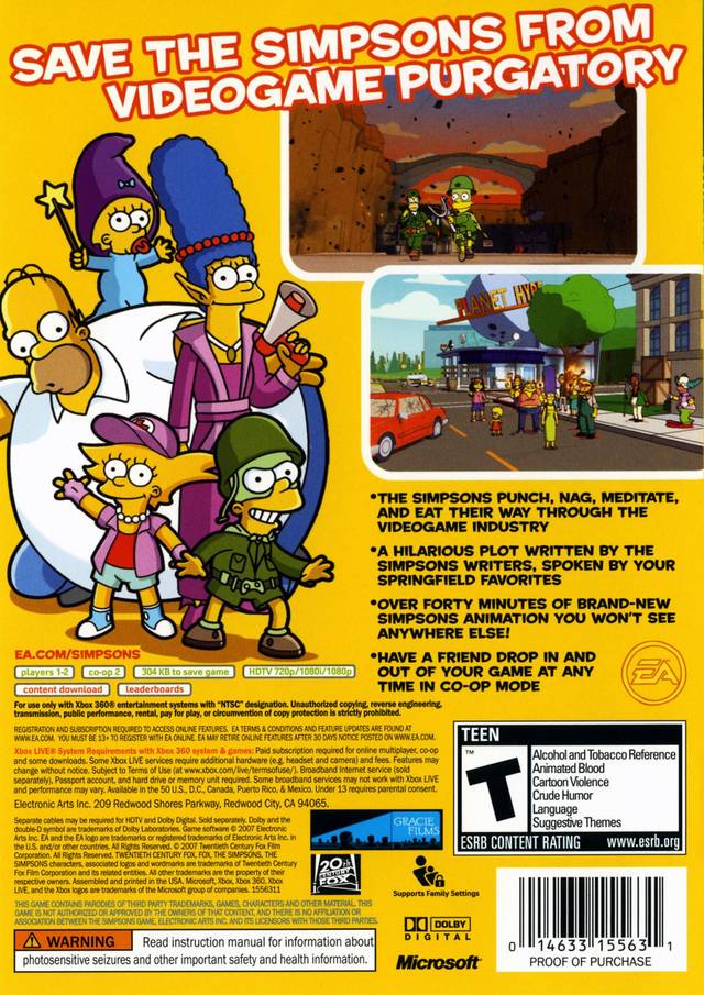 The Simpsons Game for outlet Xbox 360