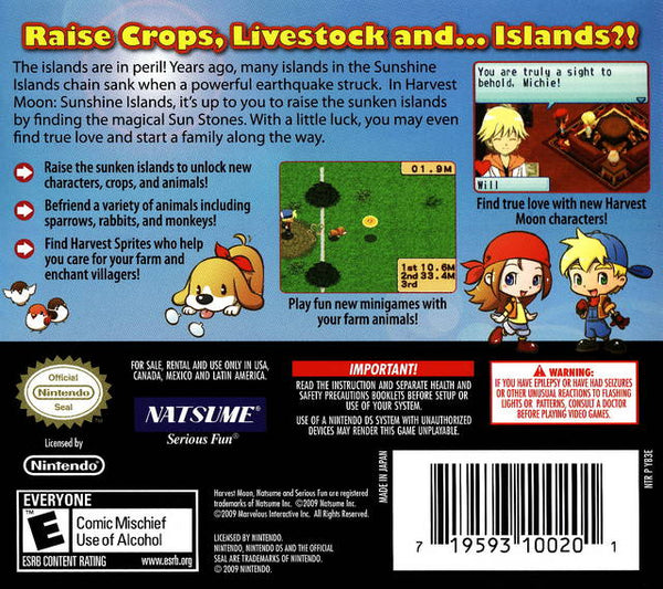 Harvest Moon DS: Sunshine Islands - (NDS) Nintendo DS – J&L Video Games ...