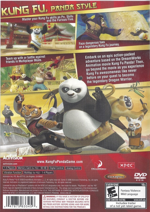 Kung Fu Panda - (PS2) PlayStation 2 [Pre-Owned] Video Games Activision   