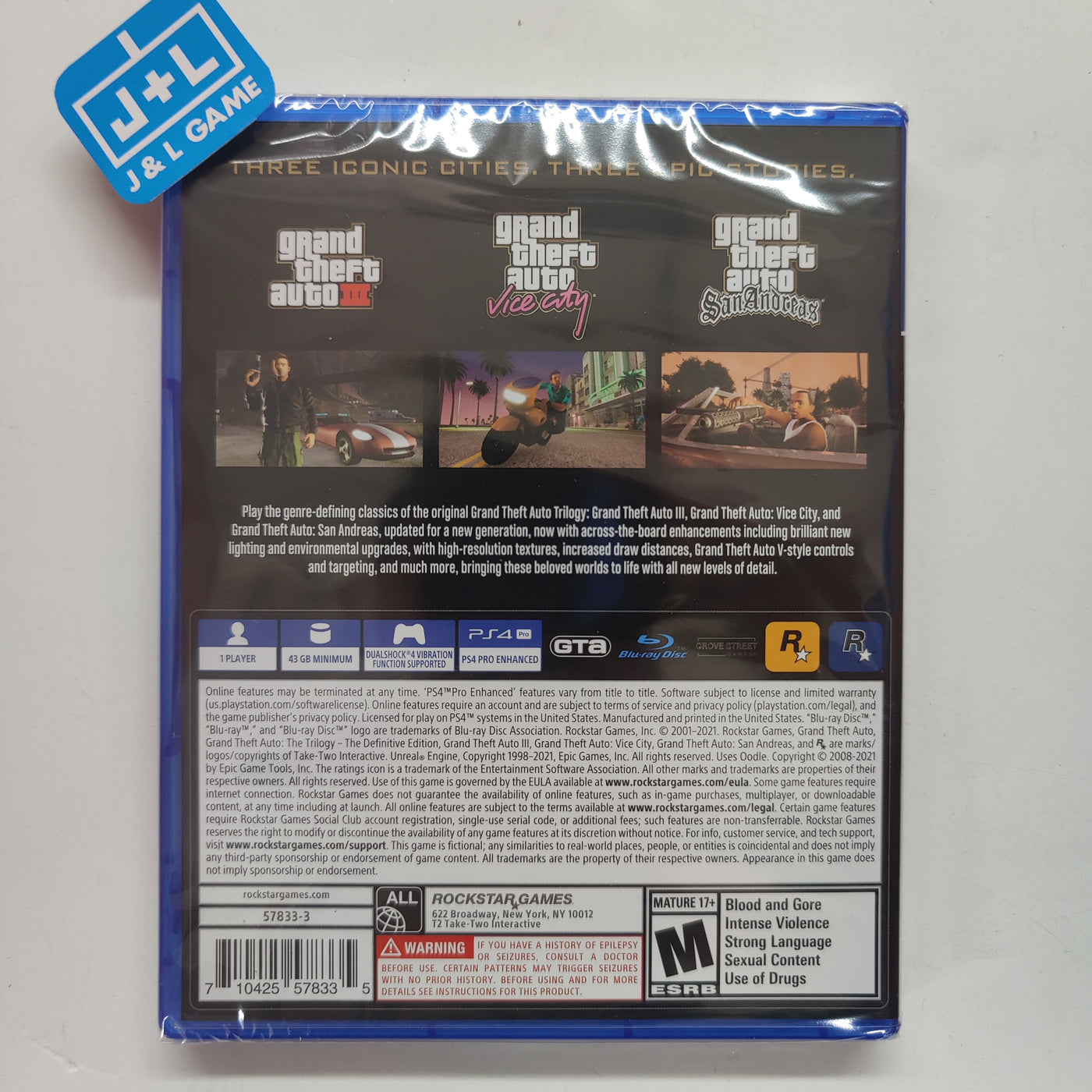 Grand Theft Auto: The Trilogy- The Definitive Edition - (PS4) PlayStat