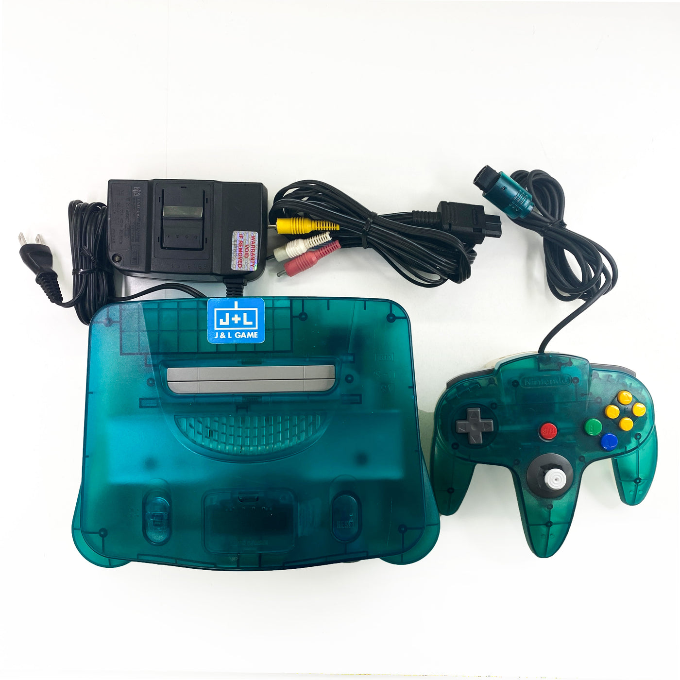 Ice Blue Nintendo 64 System Console with Matching Controller