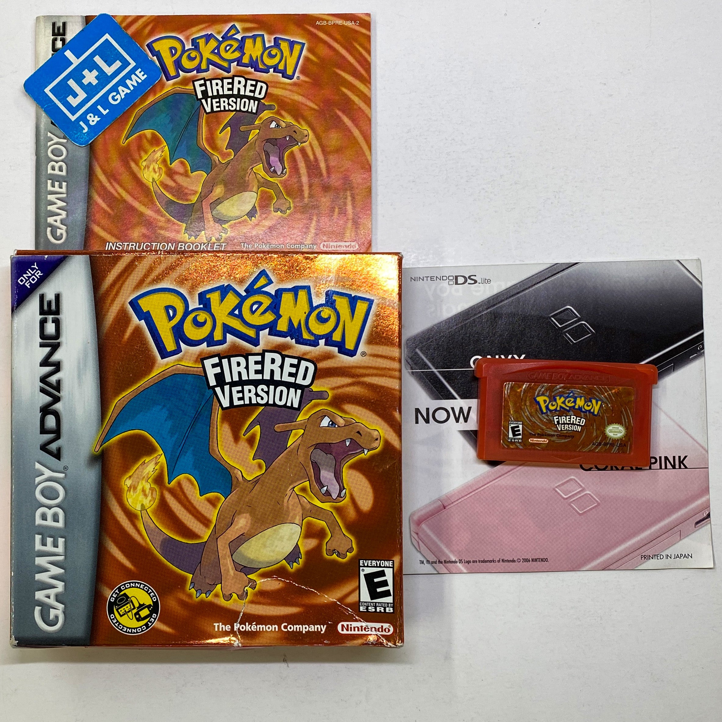 Vintage Pokemon popular FireRed for Nintendo Gameboy Advance