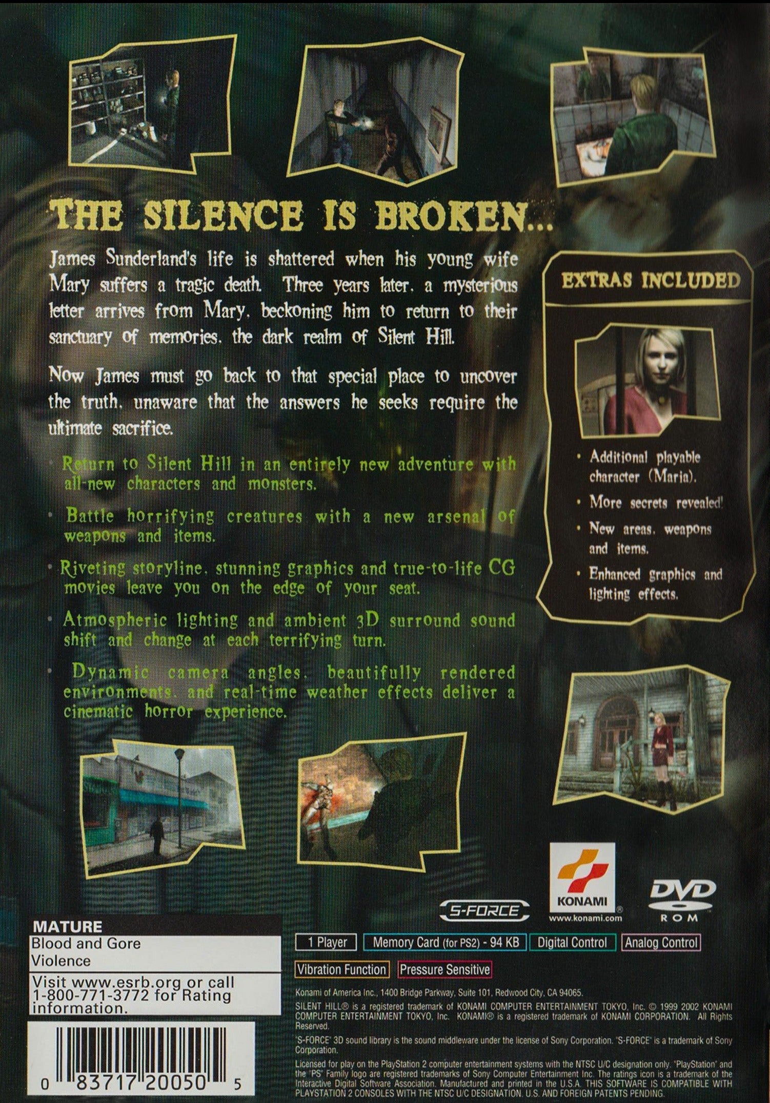 Authentic Silent Hill 2 For Playstation 2