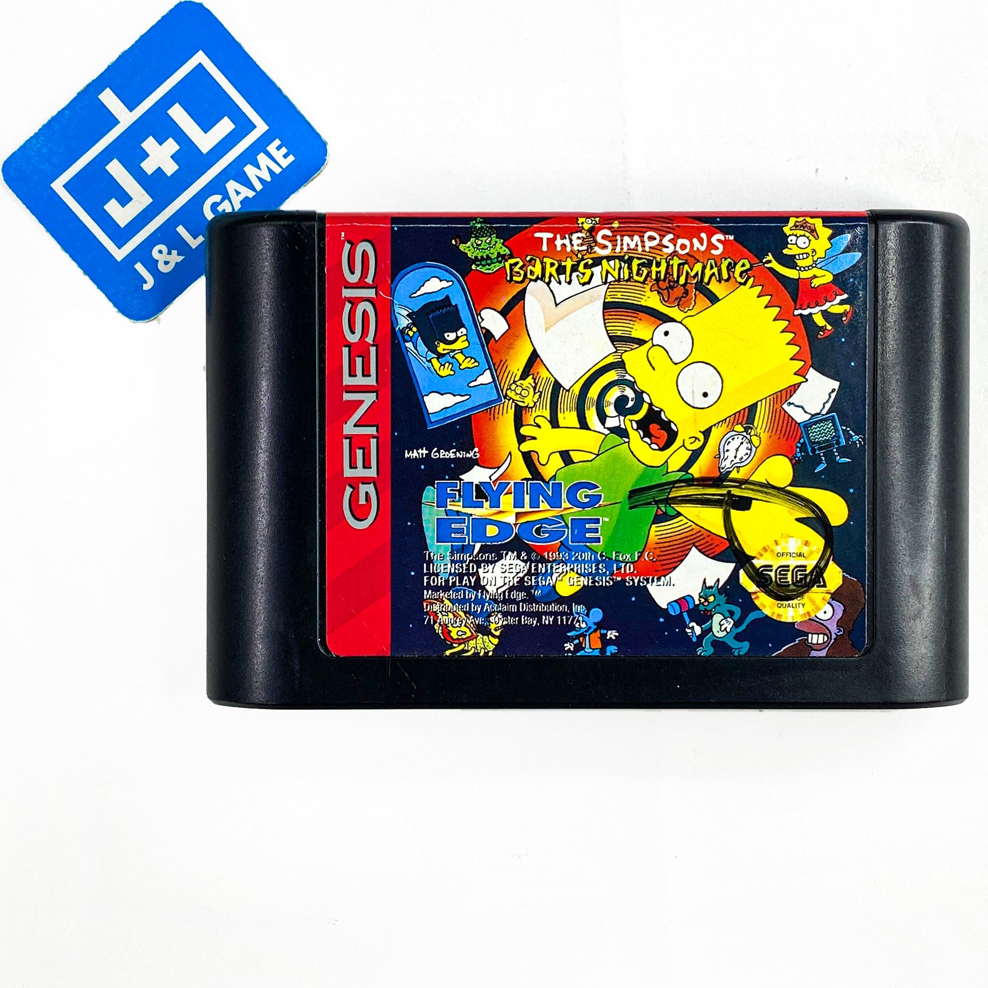 The Simpsons: Bart's Nightmare - SEGA Genesis [Pre-Owned] Video Games Flying Edge   