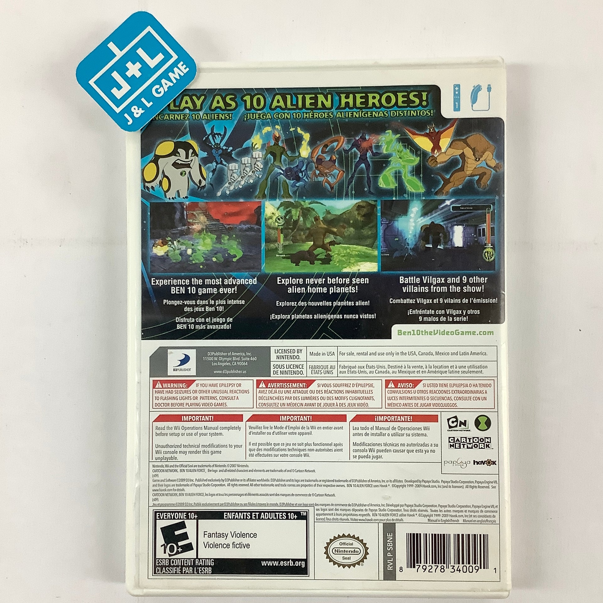 Ben 10 Alien Force: Vilgax Attacks - Nintendo Wii [Pre-Owned] | J&L Game