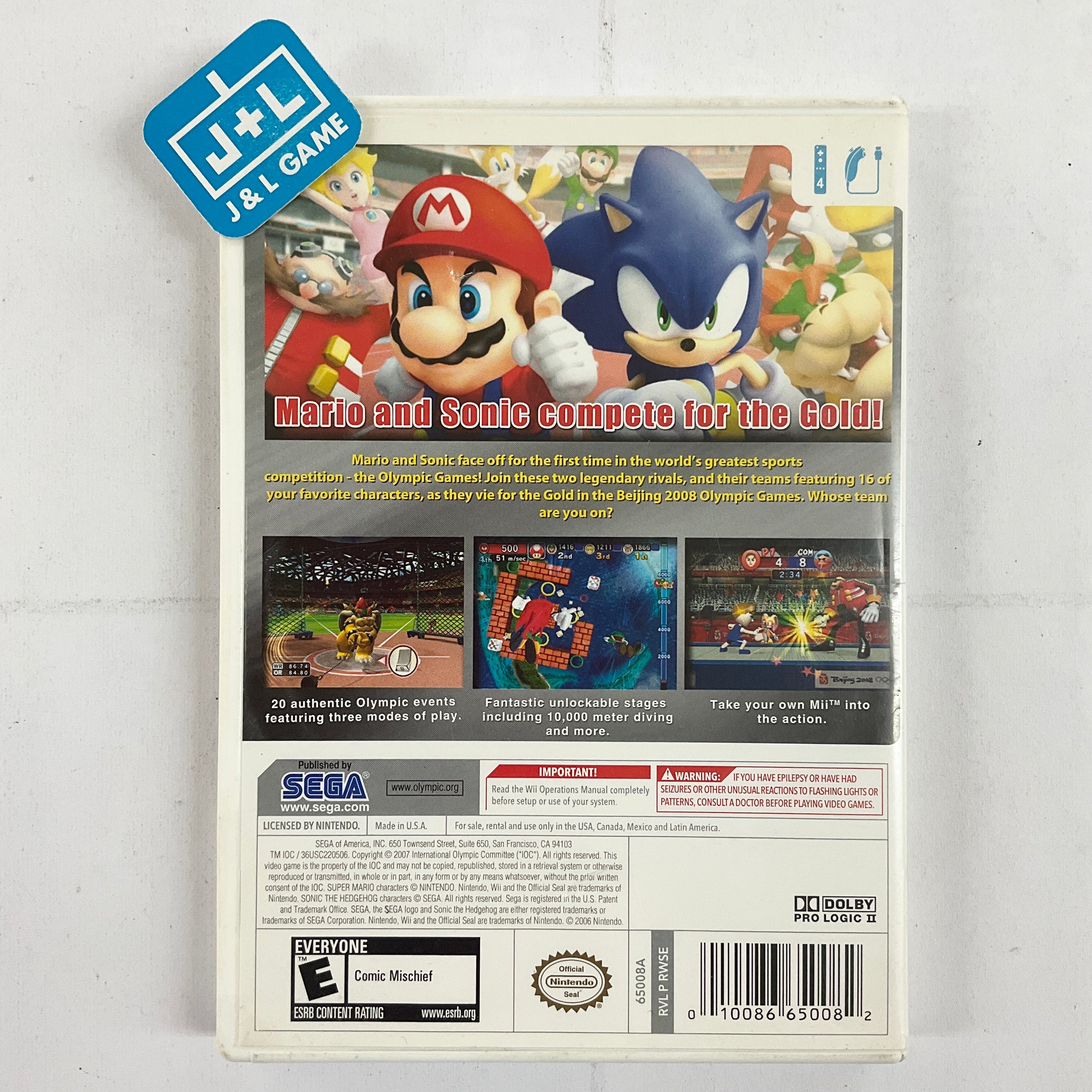 Mario & Sonic at the Olympic Games - Nintendo Wii [Pre-Owned] Video Games Sega   